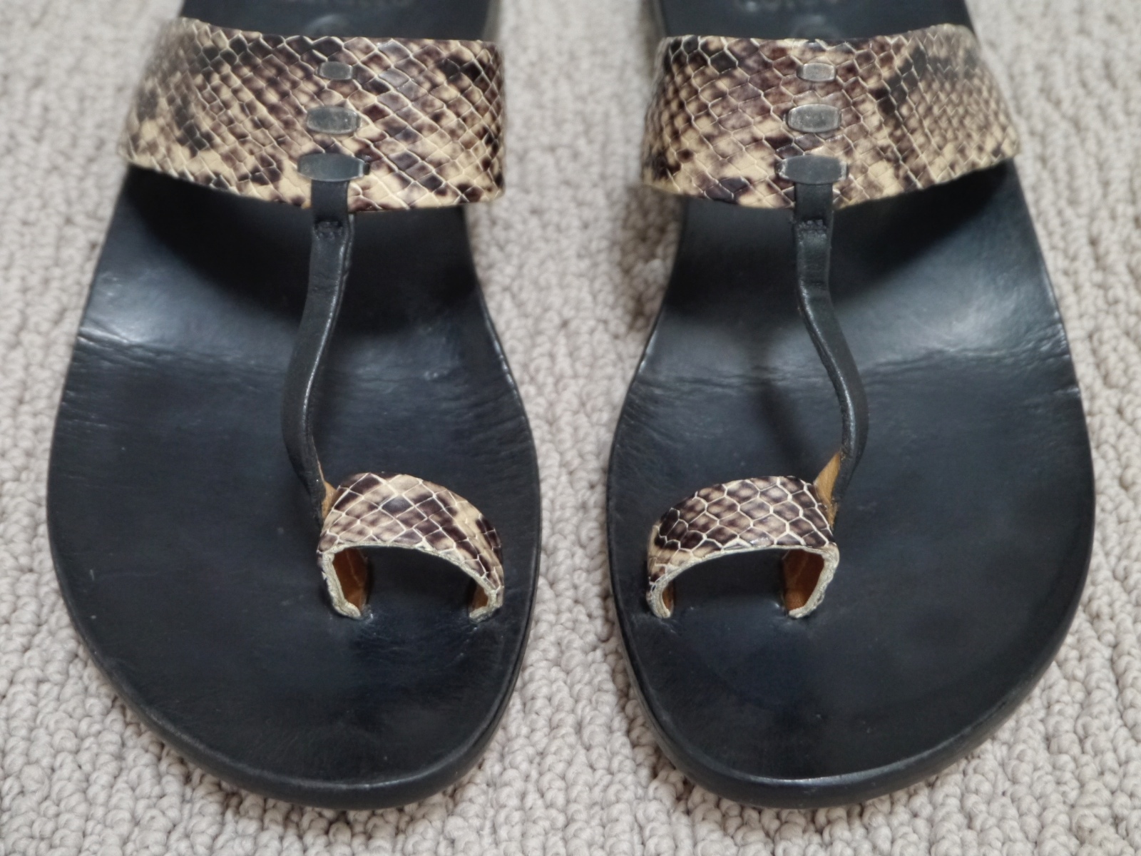 CALLEEN CORDERO python snake embossed leather toe… - image 2