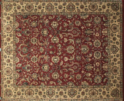 Hand Knotted Traditional Floral Design Area Rug