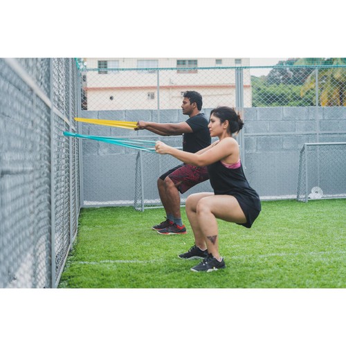 BANDE ELASTICHE FASCE FORZA BANDA ELASTICA RESISTENZA ALLENAMENTO FITNESS E YOGA - Photo 7/20