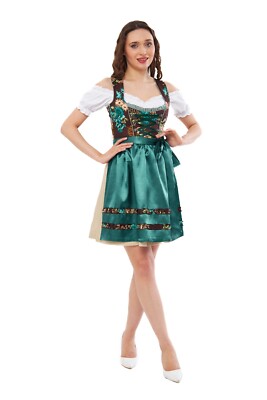 0312 Dirndl Oktoberfest German Austrian Dress Sizes: 32.34.36.38.40.42.44.