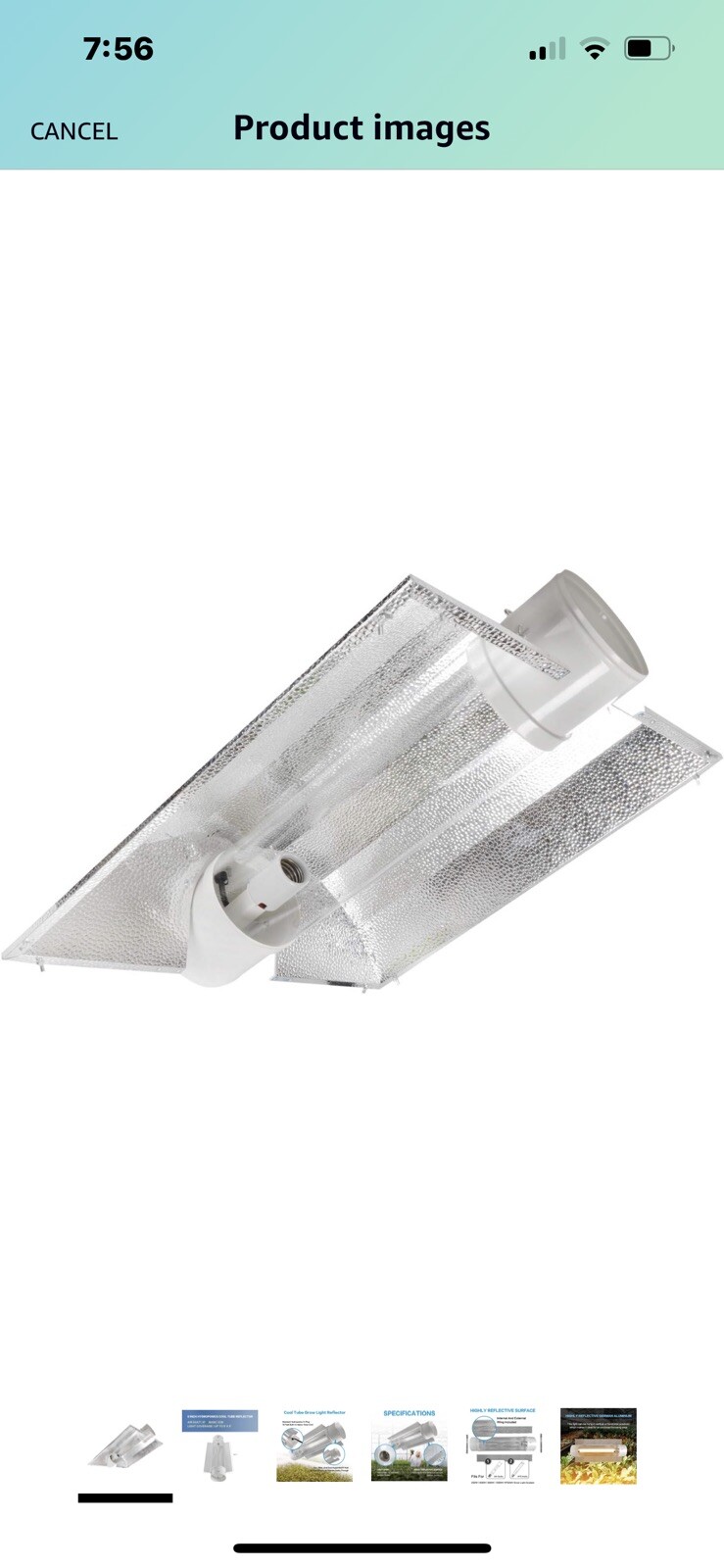 iPower 1000W HPS MH Grow Light System Kit Cool Tube Hood XL Wing Reflector Set