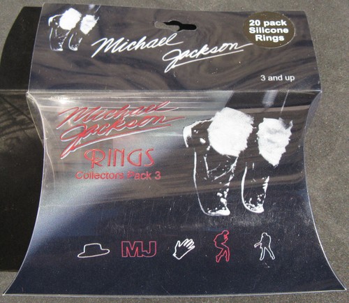 Michael Jackson Lot Bracelet #3 Silicone Rings Rubber Band OFFICIAL JAPAN 2010 - Picture 2 of 3