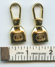 TWO GUCCI Brass Clips GENUINE Guaranteed Authentic New from Gucci Repair Factory