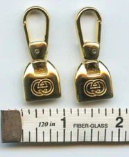 TWO GUCCI Brass Clips GENUINE Guaranteed Authentic New from Gucci Repair Factory