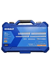 Kobalt 55-Piece Standard (SAE) and Metric Polished Chrome Mechanics Tool Set