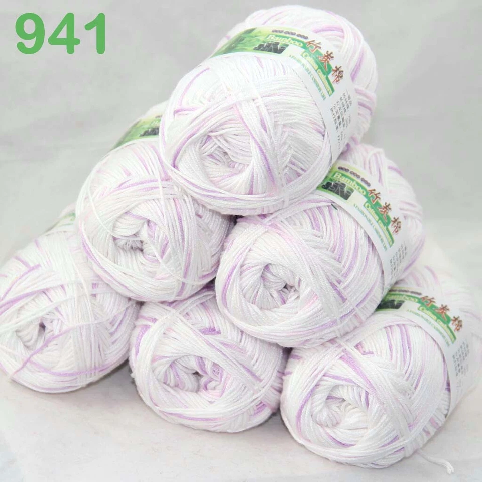 Sale Lot 6SkeinsX50g Soft Bamboo Cotton Baby Wrap Hand Knitting Crochet Yarn 941 - Image 2 of 4