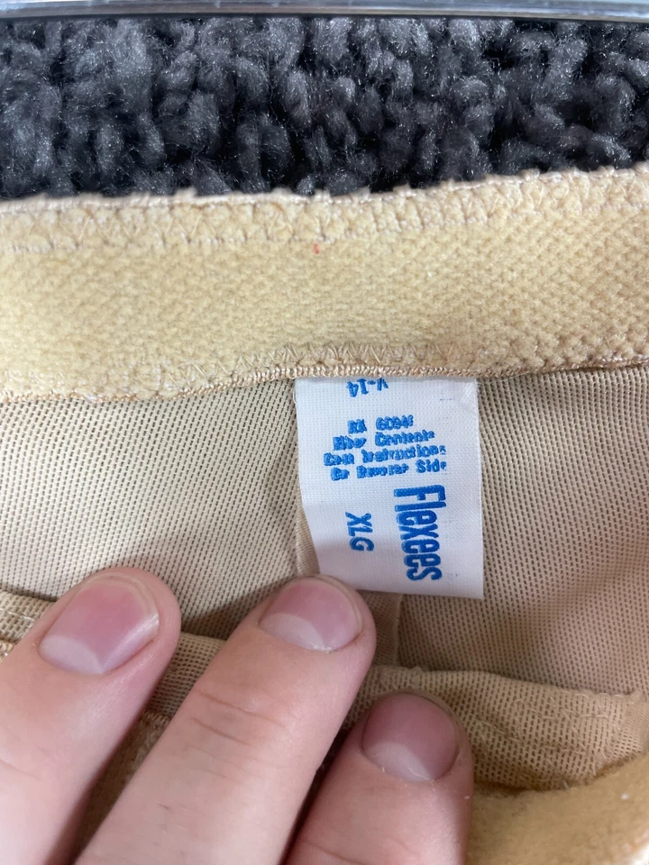 Shorts modelador feminino Flexees XL bege náilon elástico cintura alta controle firme - Imagem 4 de 4