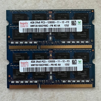 Hynix 8 GB (2 x 4GB) SO-DIMM 1333 MHz PC3-12800S DDR3 Memory (HMT351S6CFR8C-PB)