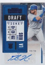 2020 Contenders 2 Variation B Draft Ticket Blue 98/99 Edwin Rios Rookie Auto RC