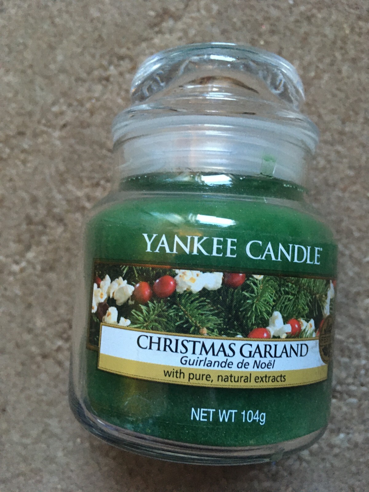 YANKEE CANDLE CHRISTMAS GARLAND LARGE JAR + SMALL JAR + VOTIVE + WAX