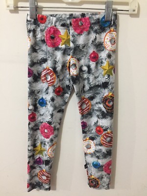 Terez Donut Decor Holiday Ornament Crop Leggings Little Girl's/Kids Size L  NWOT!