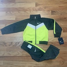 Nike Boy 2 Piece Jogging Set Tracksuit Gray /yellow Size 2 120
