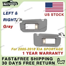 Pair Gray Side sun visor w/ Light for KIA Sportage 2005-2010 85201-1F210LX