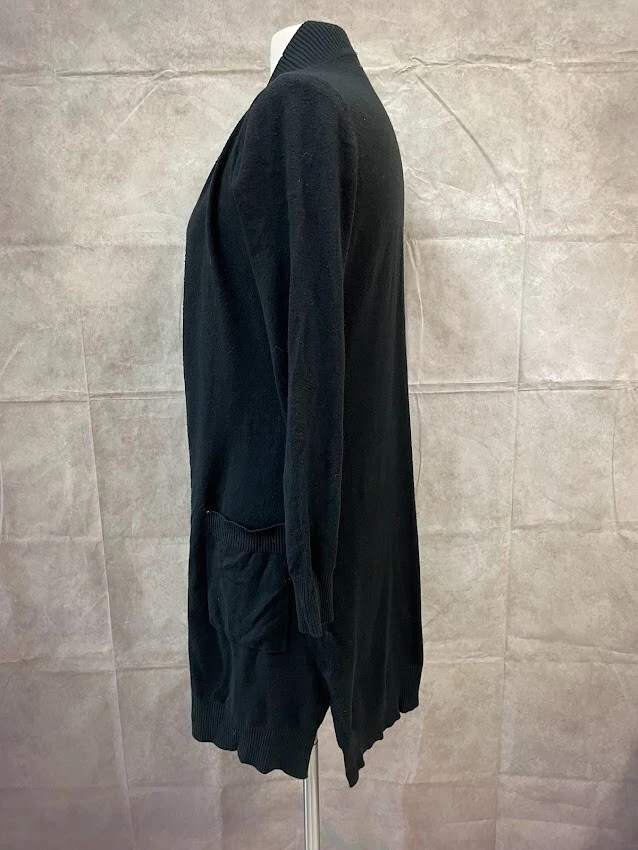 Suéter cárdigan negro frente abierto Cielo para mujer manga larga talla L Foto 2 de 4