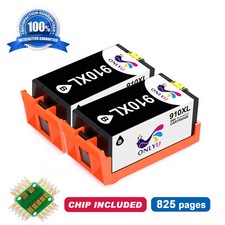 2PK 910XL Black Ink Cartridges Compatible for HP OfficeJet Pro 8010 8020 8022