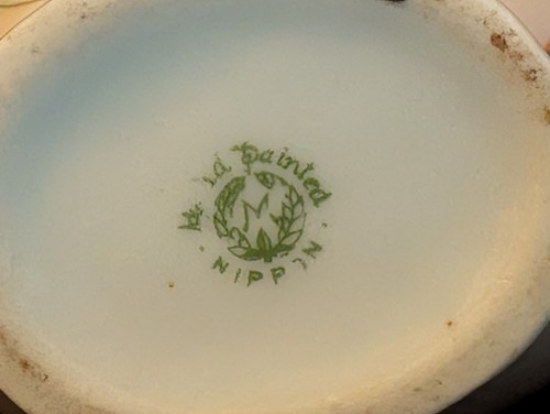 Vintage Noritake Morimura Nippon Vase Flowers Floral Gold Accents 6.5”t x 4.25"w - Picture 14 of 14