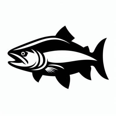 Big Salmon Trout Fish Fishing Outdoors Vinyl Decal Sticker Left Right or Pair