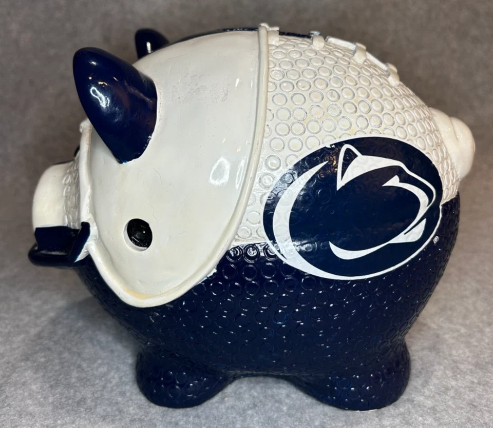 Cofrinho de futebol Penn State oficialmente licenciado produto colegiado resina RARO - Imagem 3 de 4