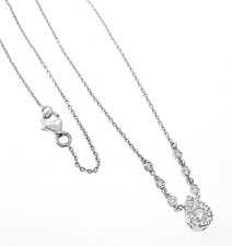 14k White Gold Diamond Necklace
