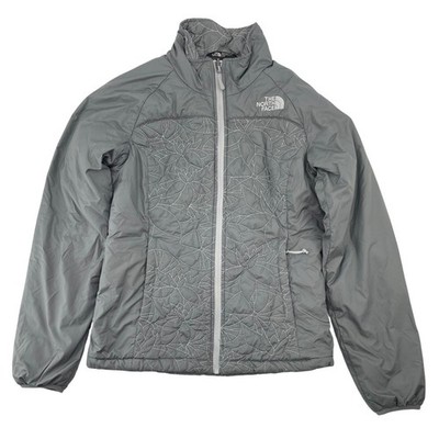The North Face Jacket Lotus Floral Quilted Size M Gray Good