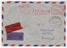 1968 Jun 25th. Express Air Mail. Zagreb to Düsseldorf, Germany.