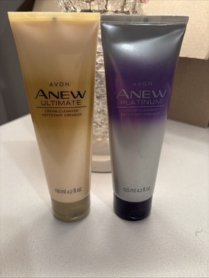 Avon Anew Ultimate & Platinum Cream Cleansers 4.2 fl oz Set Of 2 Retired New