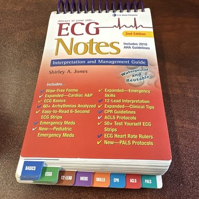 ECG Notes: Interpretation and Management Spiral-bound By Jones, Shirley Nursing