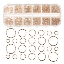1200 Pcs Binderinge F&uuml;r Schmuck Handwerksringe Sprungringe Schmuckherstellung