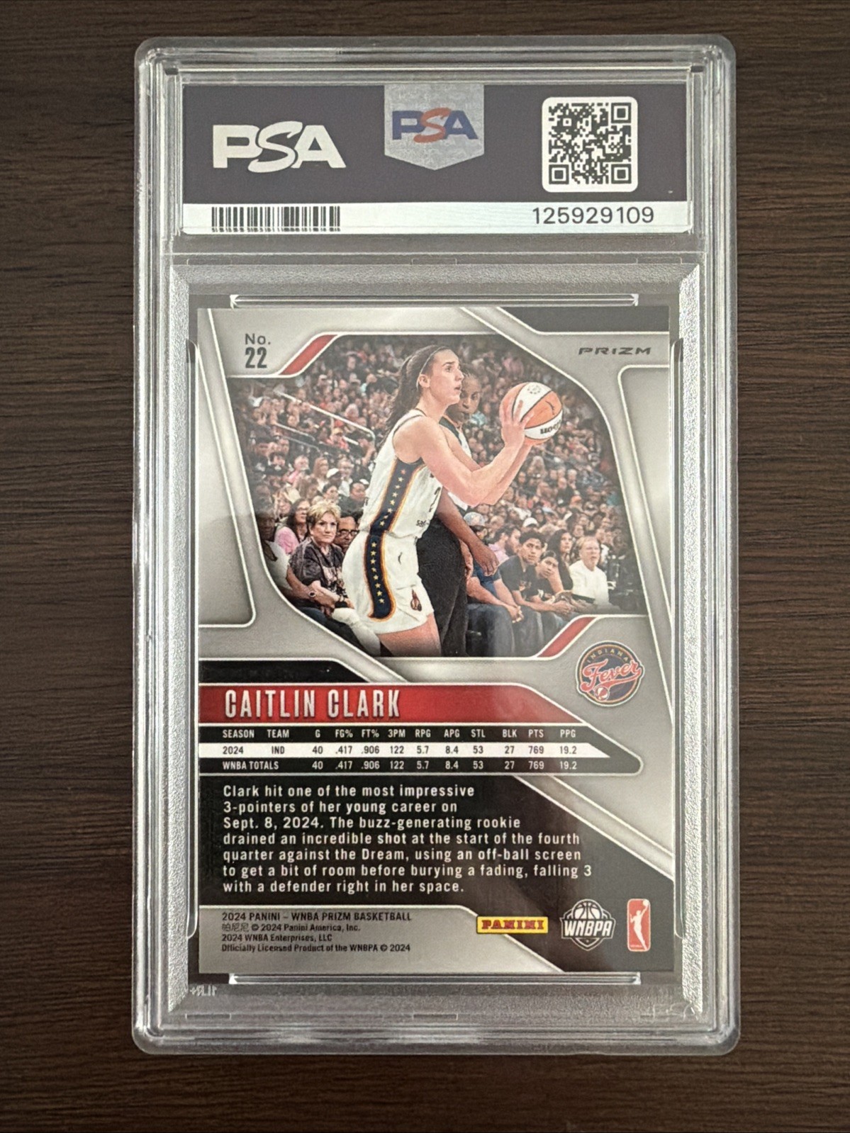🏀 2024 Panini Prizm WNBA Caitlin Clark #22 Ice Prizm Rookie PSA 9 MINT 🏀 (RC) view 2