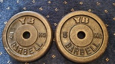 YB 5kg Weight Plates X 2 Barbell weights