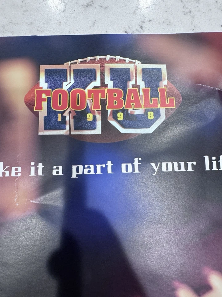VTG 1998 Kansas Jayhawks KU Football Team Seniors Poster BH - Image 2 of 4