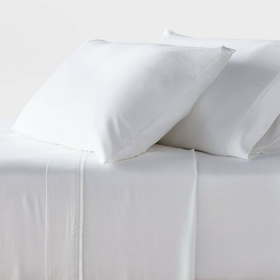 Threshold 320 Thread Count Cool TENCEL Lyocell Sheet Set Full Size, White New.