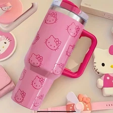 Hello Kitty Tumbler Cup Mug - 40oz - Double Wall Insulated - Pink - NEW In Box