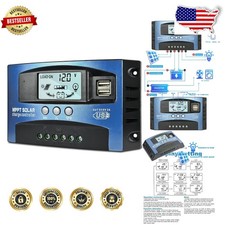 Smart 30A MPPT Solar Regulator, 12V/24V Auto, Dual USB, Enhanced Efficiency