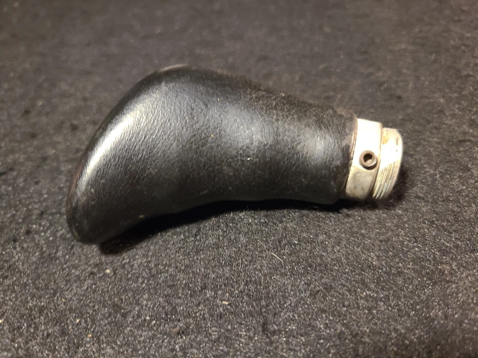 Momo Vintage 90s 00s Black Leather Carbon Fiber Shift Knob Rare Original  - Image 4 of 4