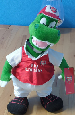 Arsenal Gunnersaurus Soft Toy Plüschfigur Fly Emirates Trikot A1249