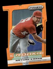 2013 Panini Prizm #252 Nathan Karns Orange Diecut Rookie #d /60! NATIONALS