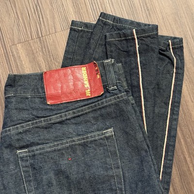 JIL SANDER Selvage Denim Jeans Indigo Made In Italy Mens 32x36