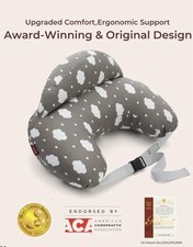 Momcozy Nursing Pillow Gray With Clouds