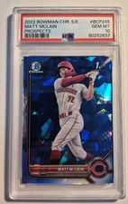 2022 Bowman Chrome Sapphire Edition Matt McLain Prospects #BCP-245 PSA 10 Reds