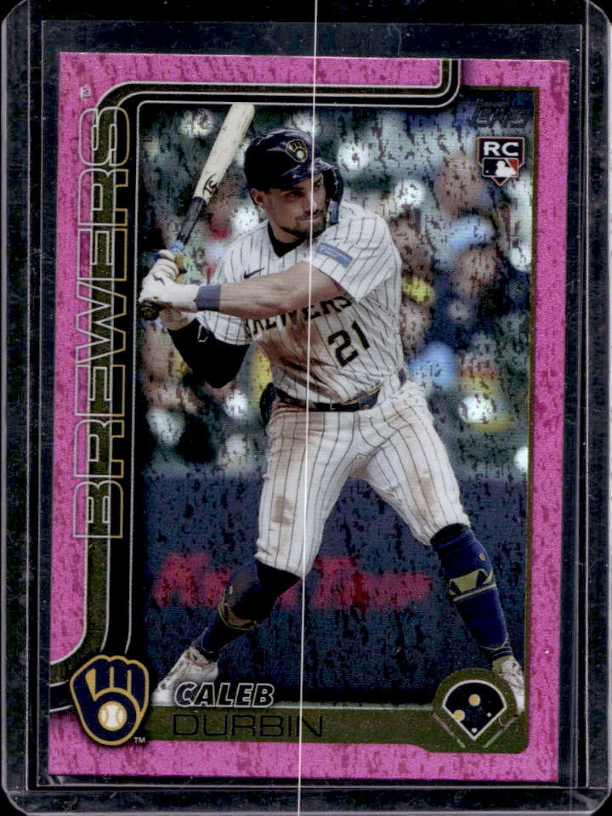 2025 Topps Update Caleb Durbin RC Pink Holo Foil Rookie #US170 Brewers