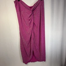 Pink Sparkle Strapless Barbie Club Dress P2P Measures 19 Inch