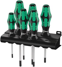 Wera 05028062001 Kraftform Plus 367/6 Torx Screwdriver Set and Rack, 6-Piece,...