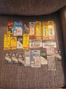 Ice Fishing Jigging Lot Tungsten UV Glow Buck Shot Flutter Spoons Jigs Swedish