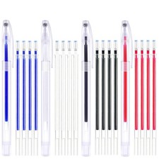 Heat Erasable Pens 4 Pieces Fabric Marking Pens with 20 Refills for Quilting...