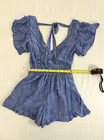 American Eagle Womens chambray romper Sz XS Boho Cottagecore Coastal Cowgirl Y2K — photo 10
