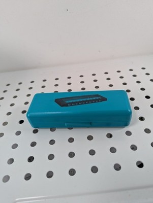 Mundharmonika Mundorgel tragbares Blasinstrument blau gebraucht sehr guter Zustand kostenloser Versand