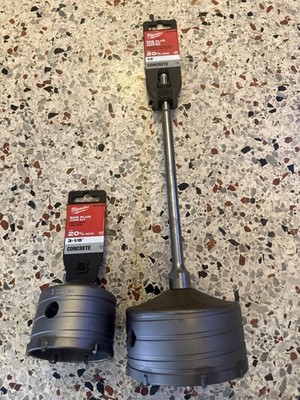 Milwaukee SDS Plus Core Bit 3-1/8 in w/ 13 in Adapter 2pc for Concrete