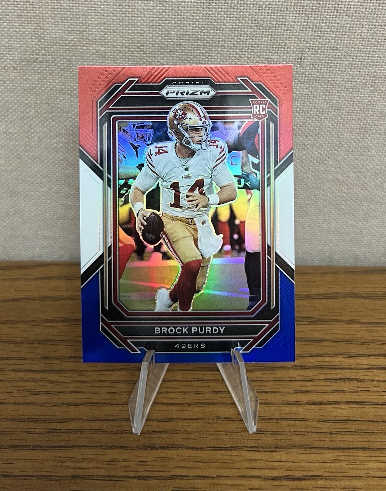 2022 Panini Prizm Brock Purdy RC # 353 Red White Blue Prizm Rookie 49ers