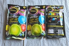 Illooms LED Balloons 5 Per Pack Light Up Party Glow 15 Hour Glow Time (3 Packs)